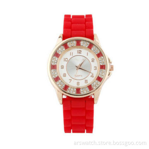 Silicone Analog Watch, Plastic Case with Silicone Band, Japan Quartz Movement, Colorful BandNew